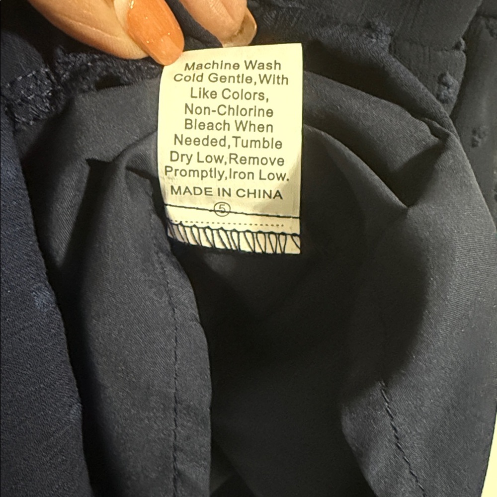 Navy Ruffle Blouse - Picture 5 of 8